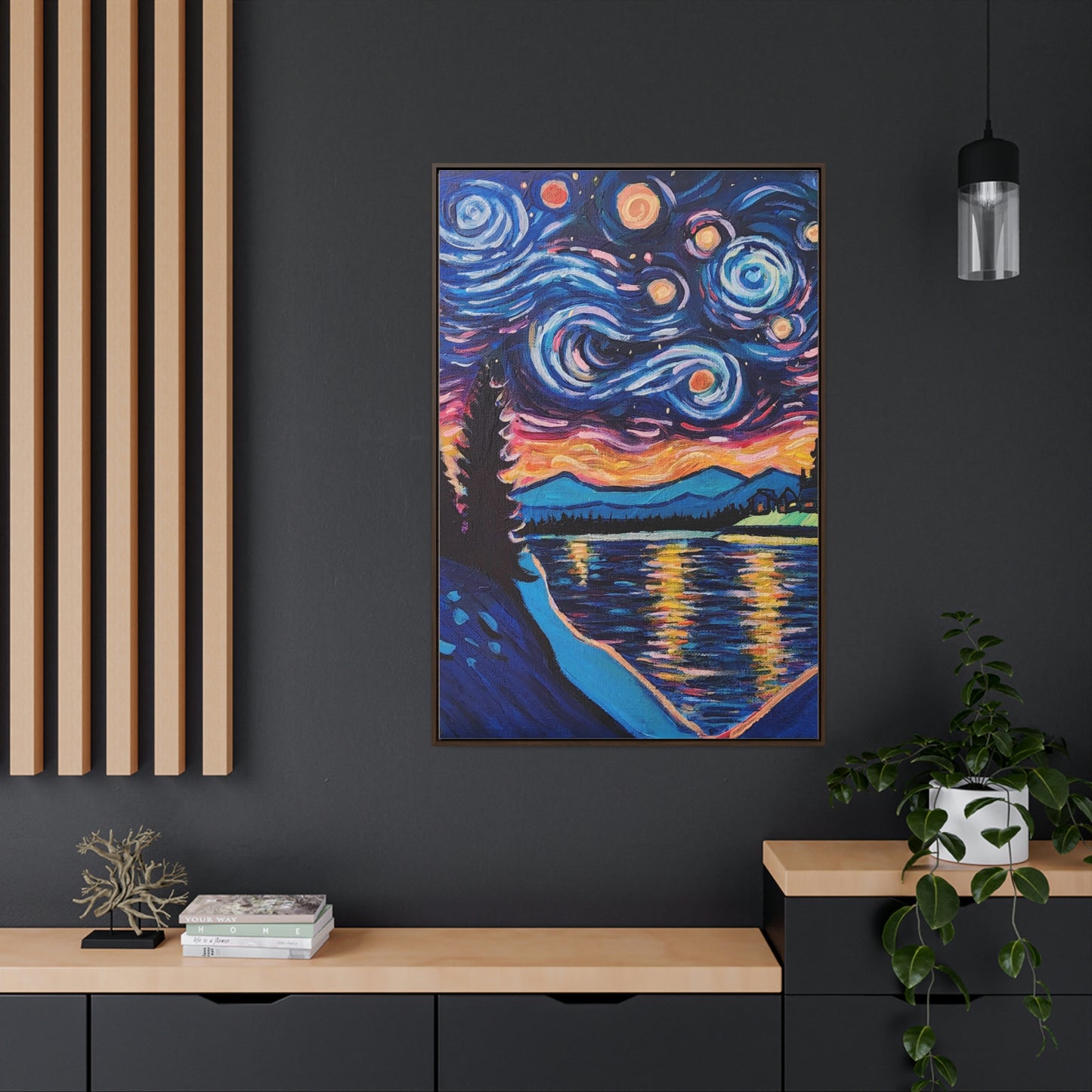 Starry Labrador Night - Gallery Canvas Wraps