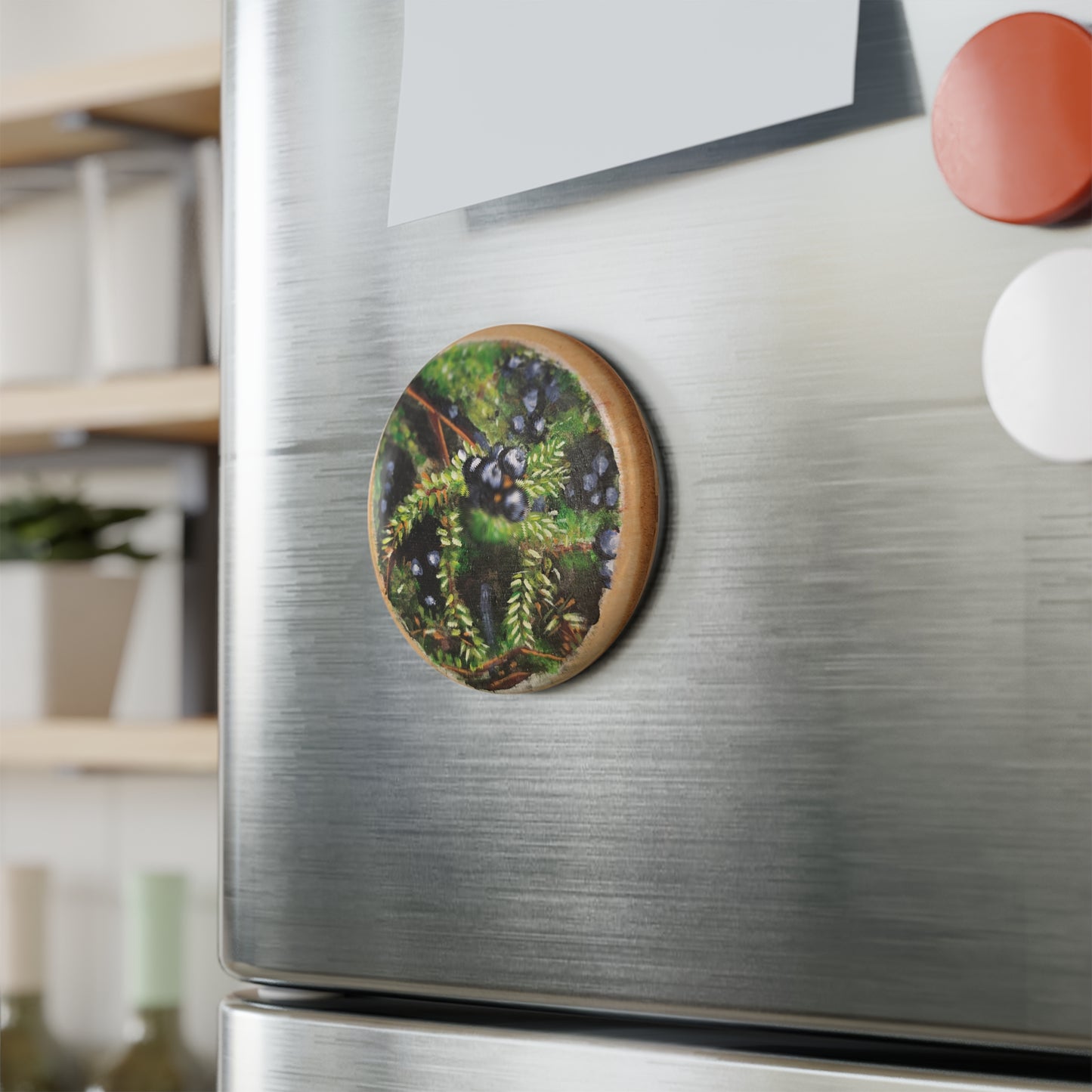 Blackberry Button Magnet - Round 10pc