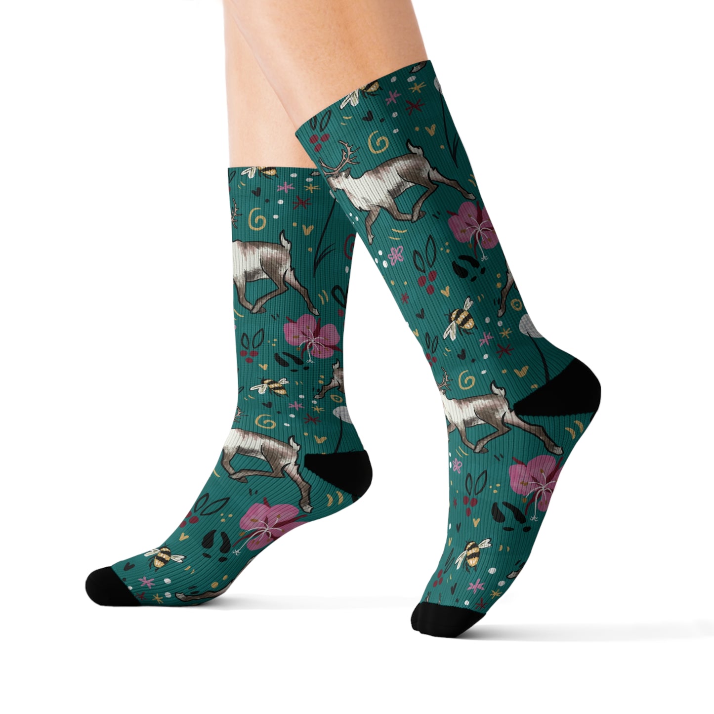Arctic Cotton Caribou - Sublimation Socks