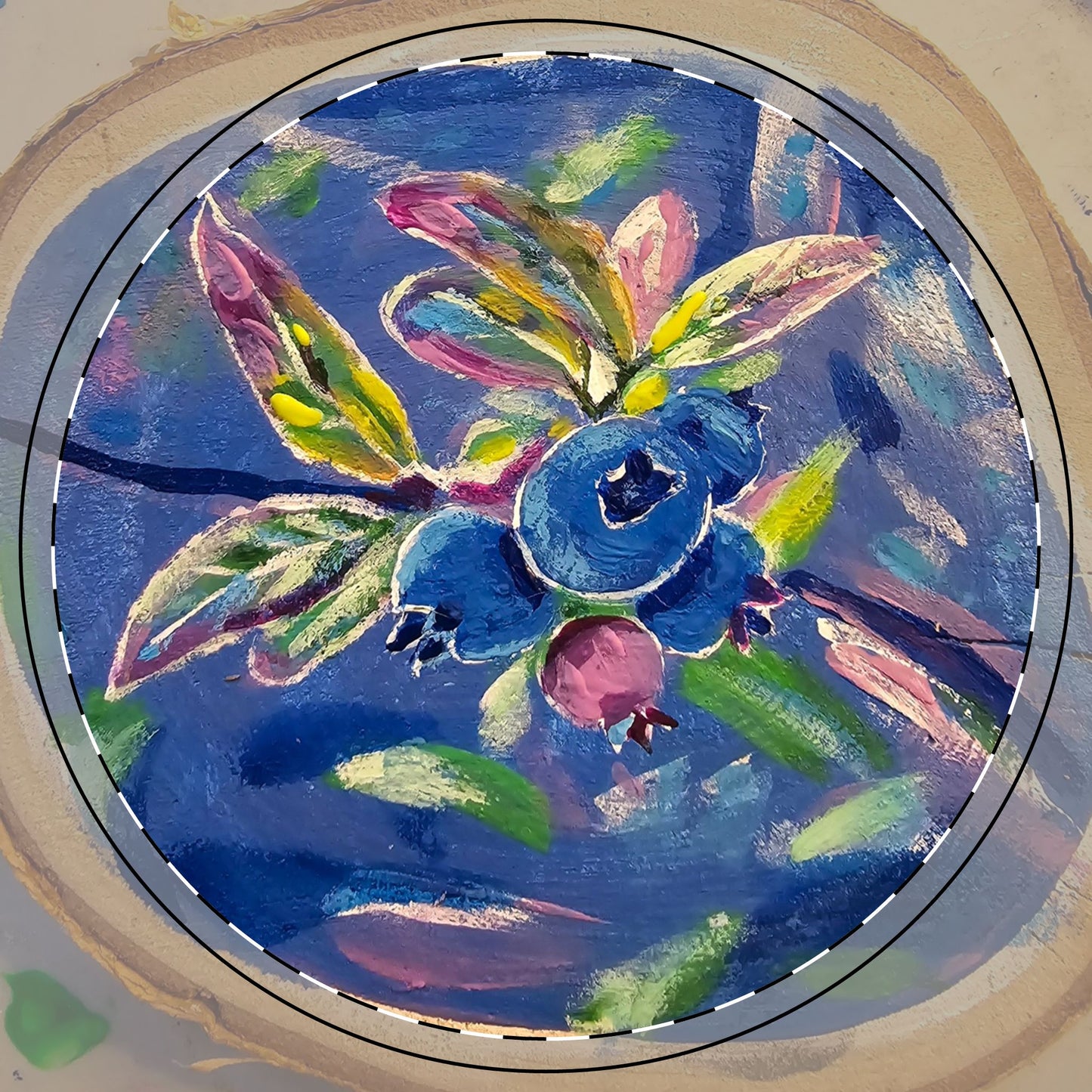 Blueberry Ceramic Coaster