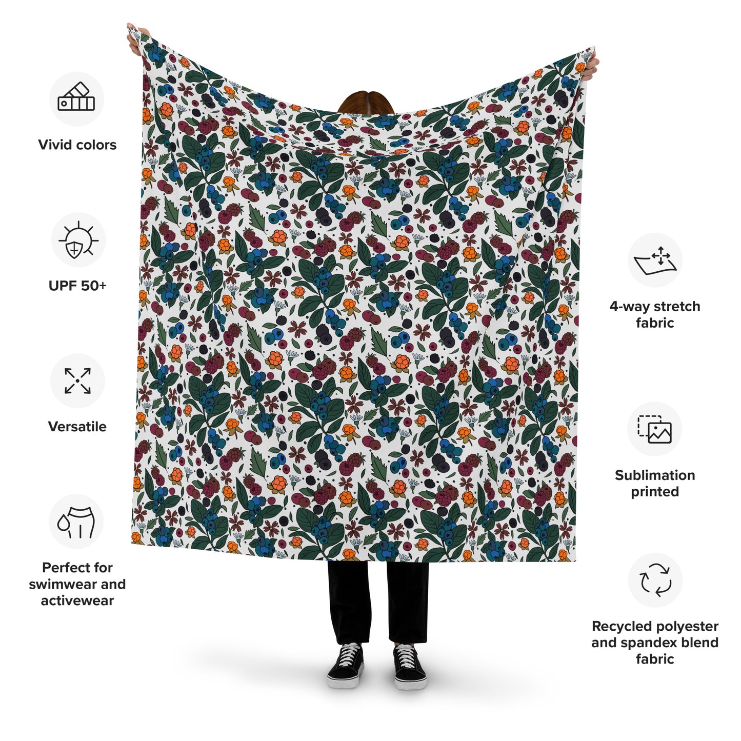 Berry picking - Recycled polyester fabric
