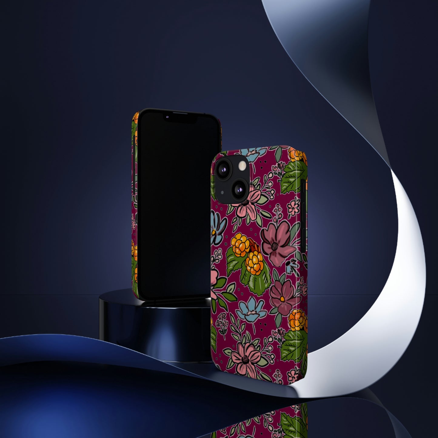 Bakeapple bloom, plum - Slim Phone Cases, Case-Mate