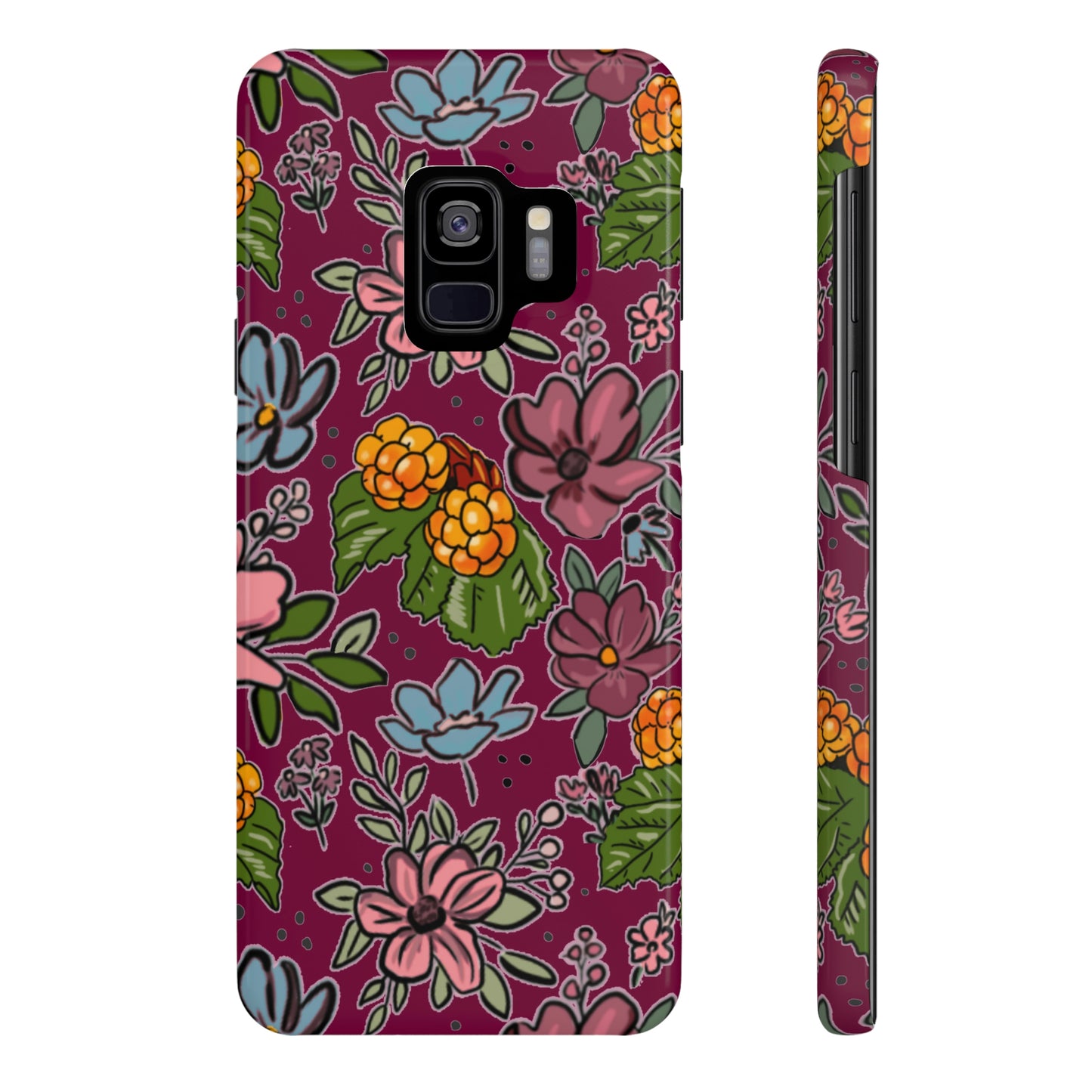 Bakeapple bloom, plum - Slim Phone Cases, Case-Mate
