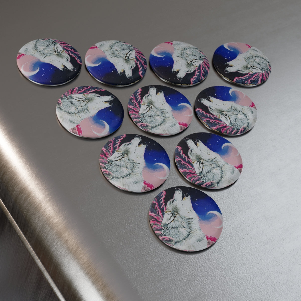 Howl - Button Magnet, Round (1 & 10 pcs)