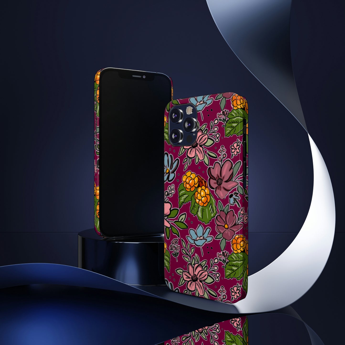 Bakeapple bloom, plum - Slim Phone Cases, Case-Mate
