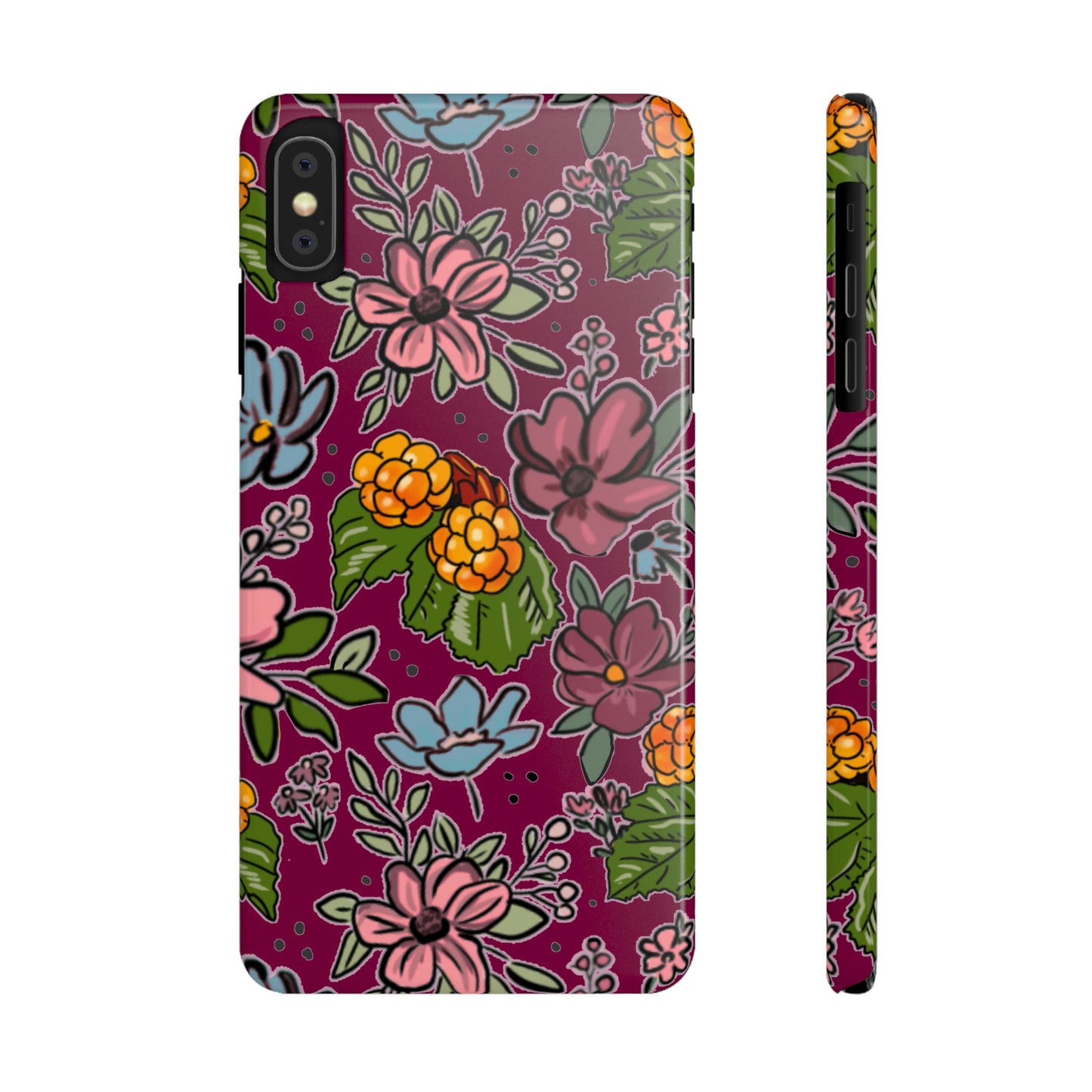 Bakeapple bloom, plum - Slim Phone Cases, Case-Mate