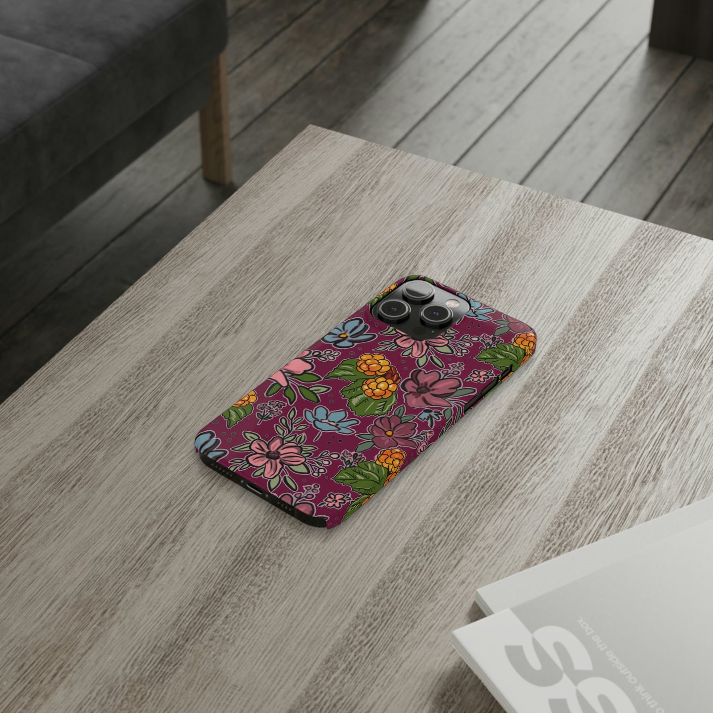 Bakeapple bloom, plum - Slim Phone Cases, Case-Mate