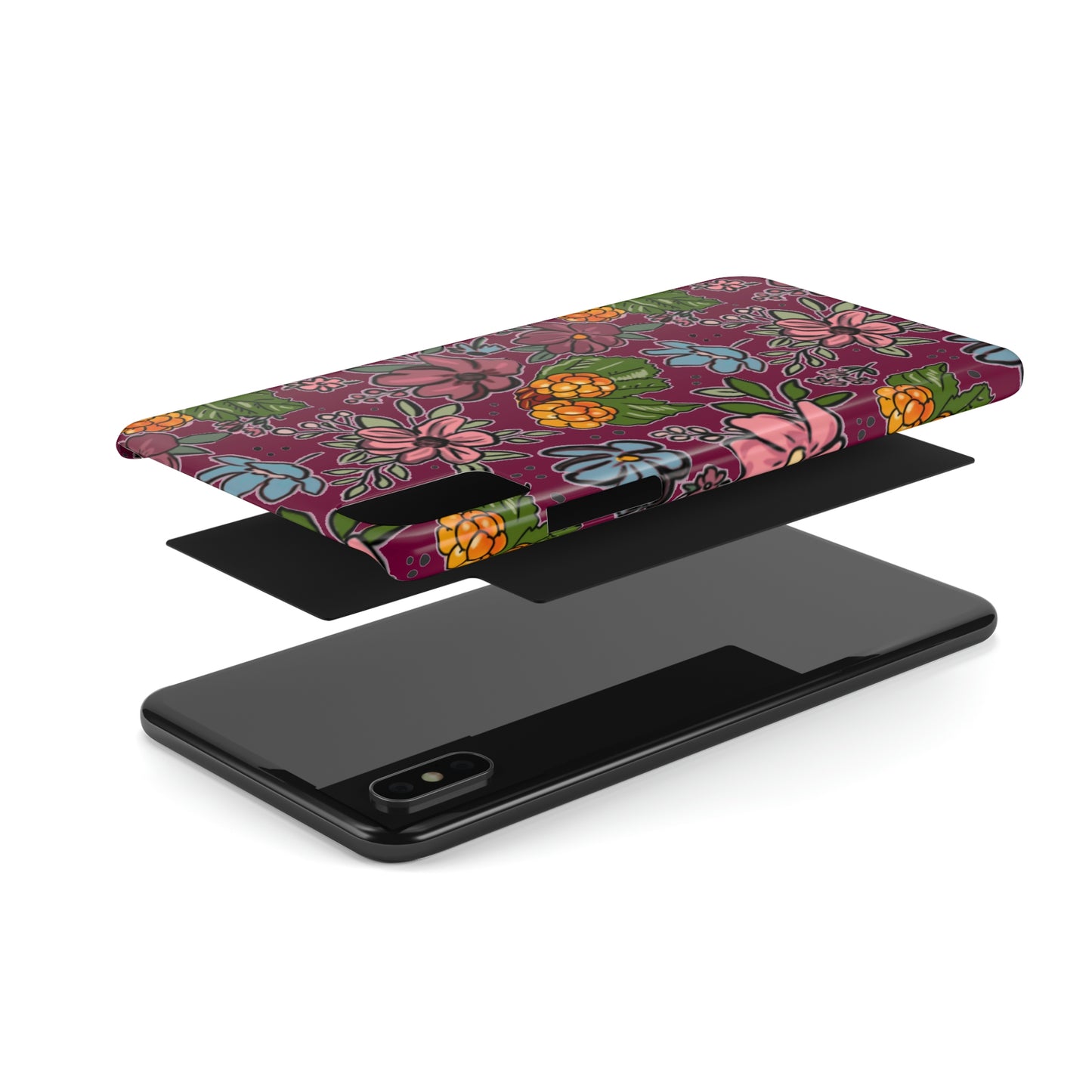 Bakeapple bloom, plum - Slim Phone Cases, Case-Mate