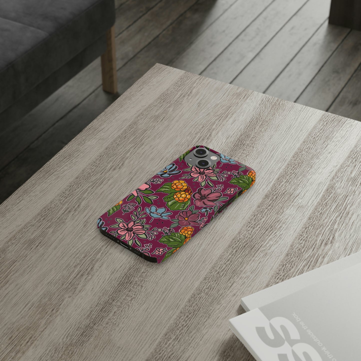 Bakeapple bloom, plum - Slim Phone Cases, Case-Mate