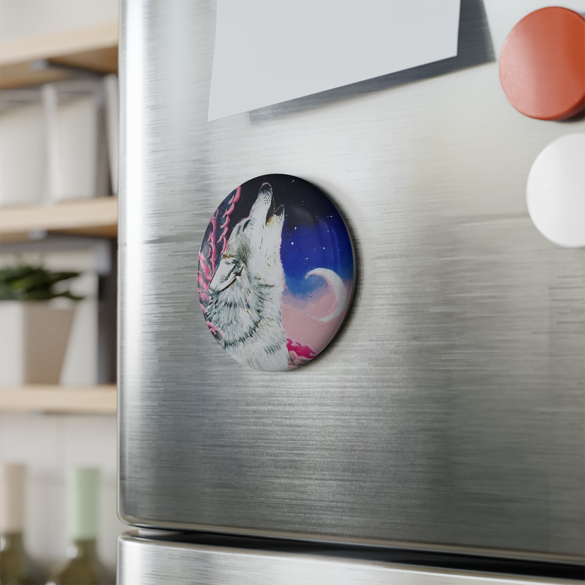 Howl - Button Magnet, Round (1 & 10 pcs)