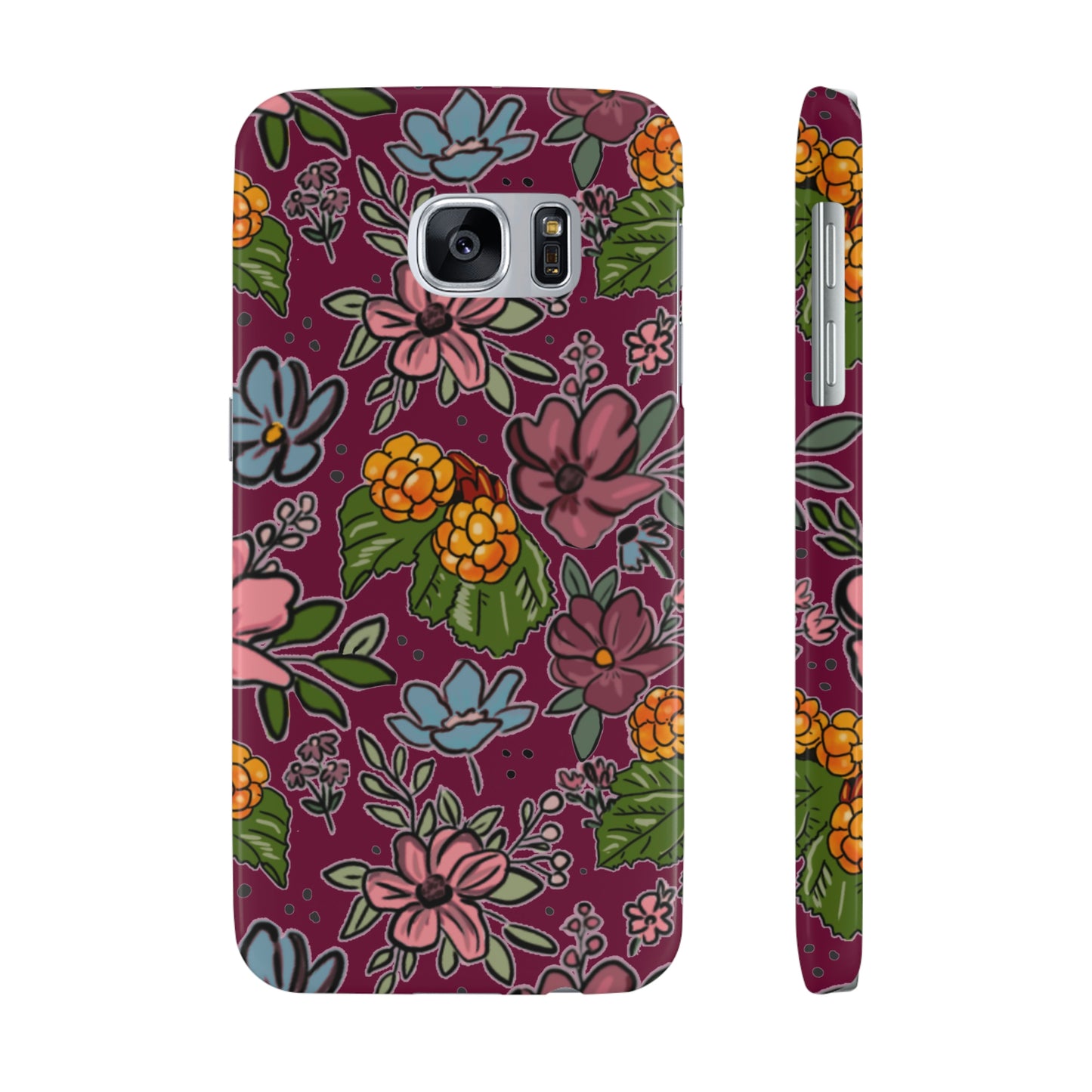 Bakeapple bloom, plum - Slim Phone Cases, Case-Mate
