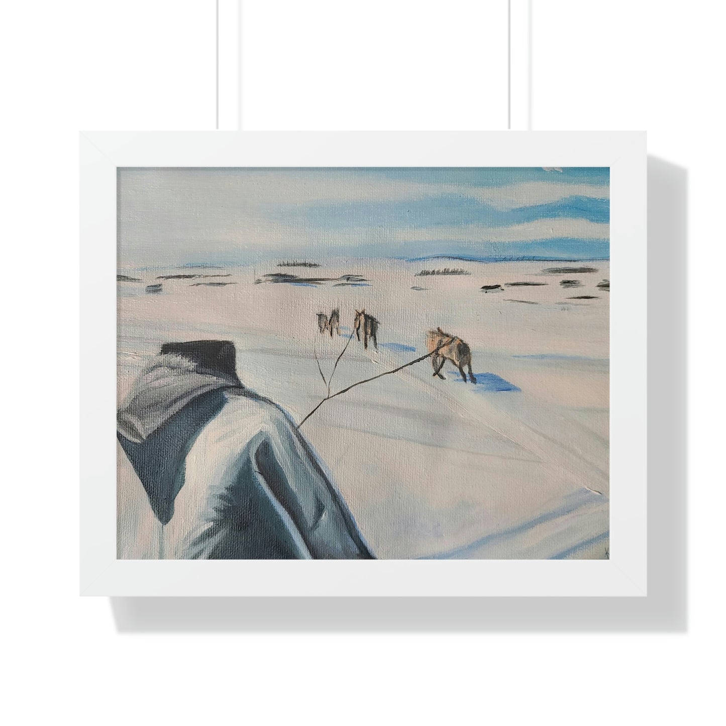 Dog team - Framed Horizontal Poster